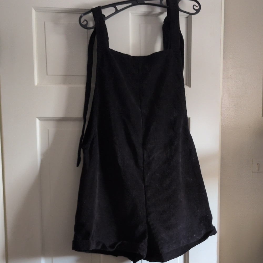 Black Corduroy Overalls